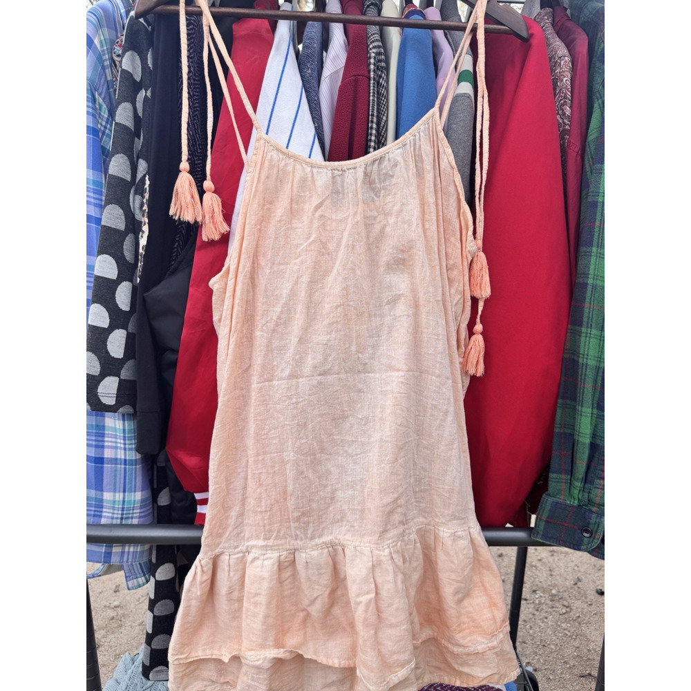 Pink Princess Sun Dress Size 1 Junior Lightweight Cotton Frills Sleeveless Strap